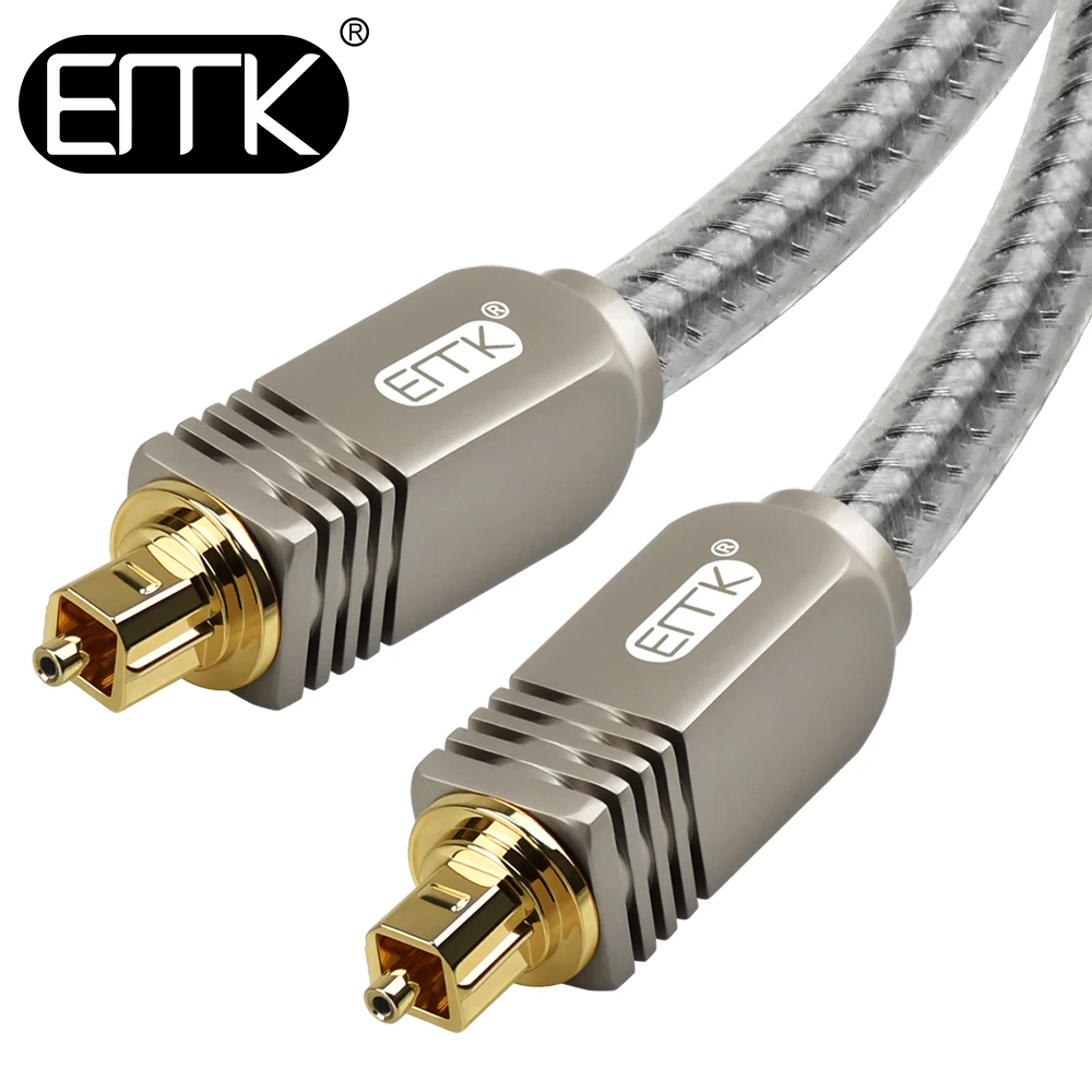 Premium OD8.0 Digital Optical Audio Cable Fiber Optic Toslink SPDIF Long Cord