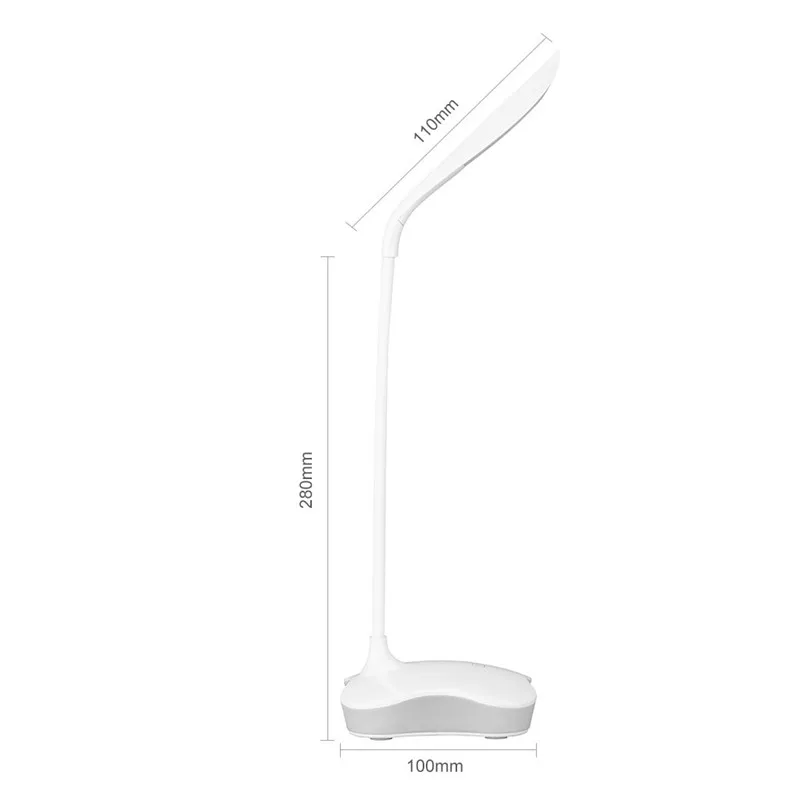  USB Rechargeable 3 Level Dimmable Clover LED Sensor Desk Light Eye-Protection Lamp Flexible Night L - 32681417537