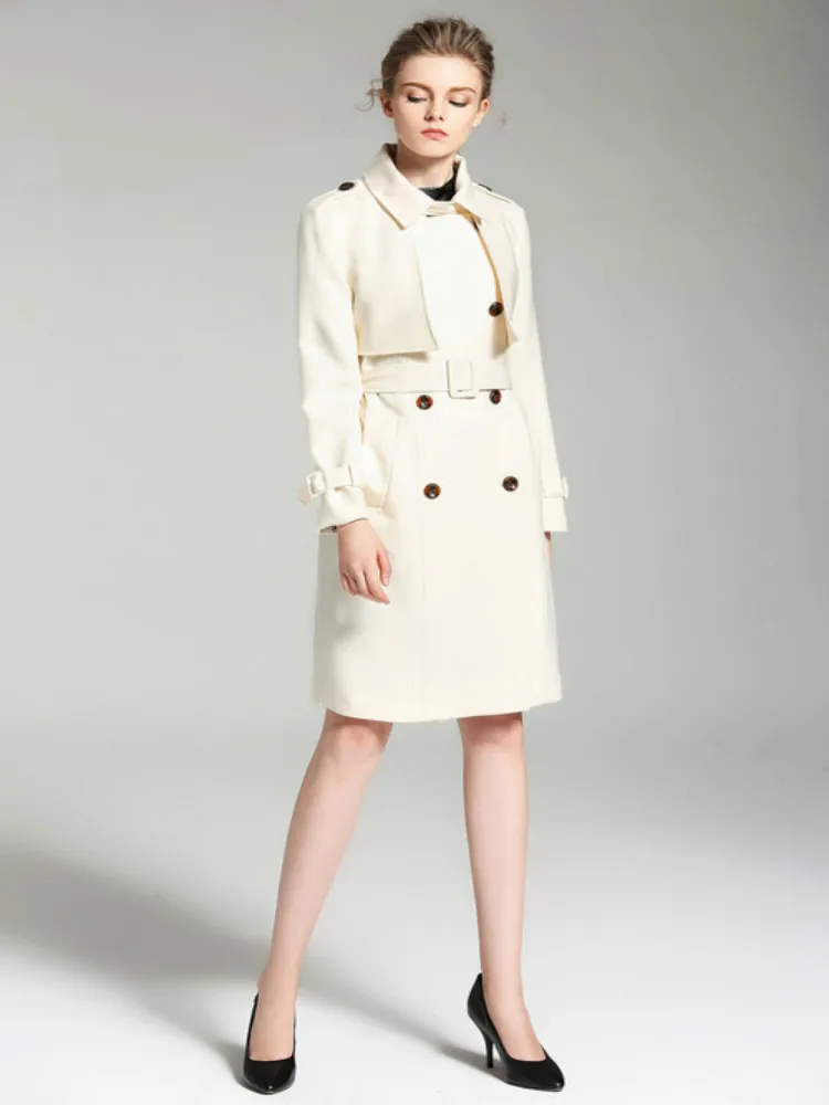 British Style High Quality The New Windcheaters For Women Warme Winter Trench Elegant Casual Coats Classical Brand Clothing 2019