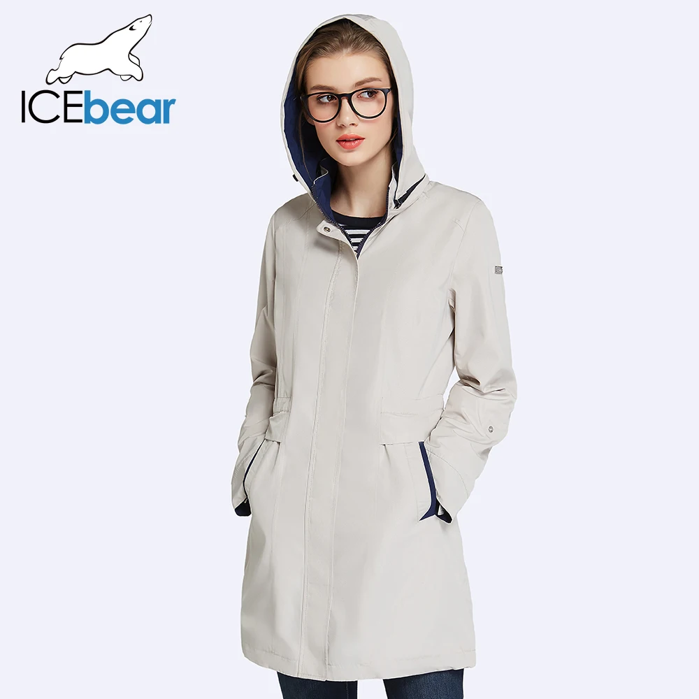 ICEbear 2019 Женщин Пальто Высокого Качества Осенние и Весенние Длинный Плащ Для
