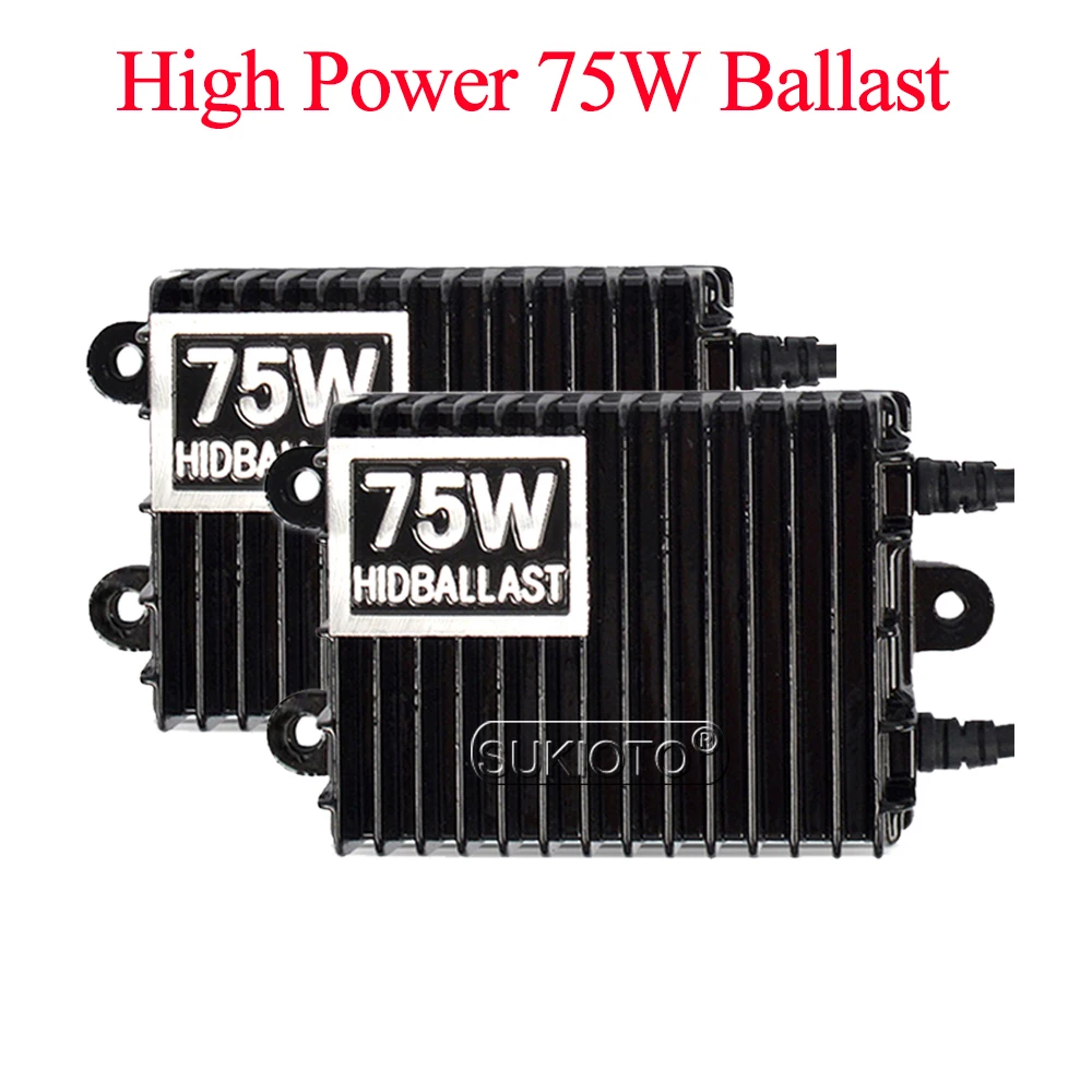 SUKIOTO Car Headlight 75W HID Xenon Kit High Power 12V HID Ballast 75W Xenon H1 H3 H7 H11 HB3 HB4 D2H HID Bulb Kit 3000K-8000K (23)