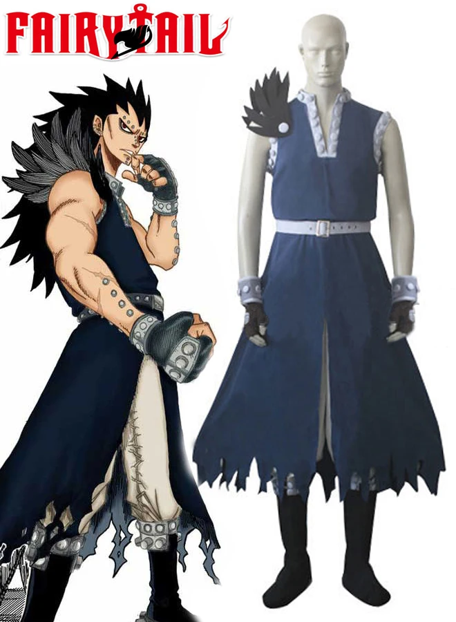 Fairy Tail Убийца Драконов gajeel REDFOX Косплэй костюм