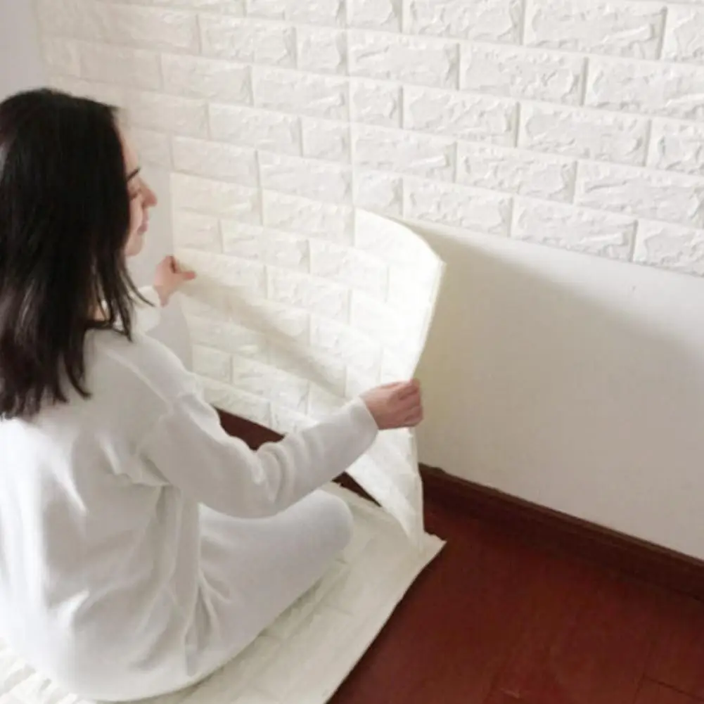 

DIY Self Adhesive 3D Wall Stickers Bedroom Decor Foam Brick Room Decor Wallpaper Wall Decor Living Wall Sticker For Kids Room