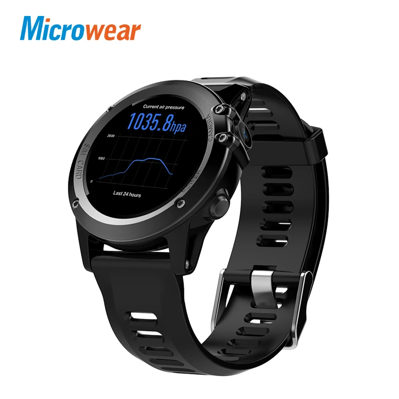 Microwear H1 Смарт часы Android 4,4 IP68 Водонепроницаемый gps WiFi 3g MTK6576 4 ГБ 512 Мб спортивные Смарт часы Heartrate Bluetooth 4,0