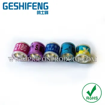 

free shipping purple blue with map pigeon or flag on rins Aluminium with Plastic Pigeon Ring