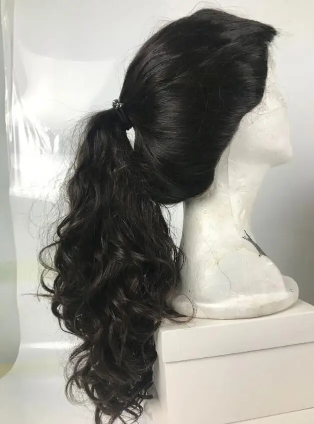 Tsingtaowigs, европейские натуральные волосы небольшое волна еврейский парик одежда ponyail, Шелковый топ кошерный парик, самое лучшее Sheitels