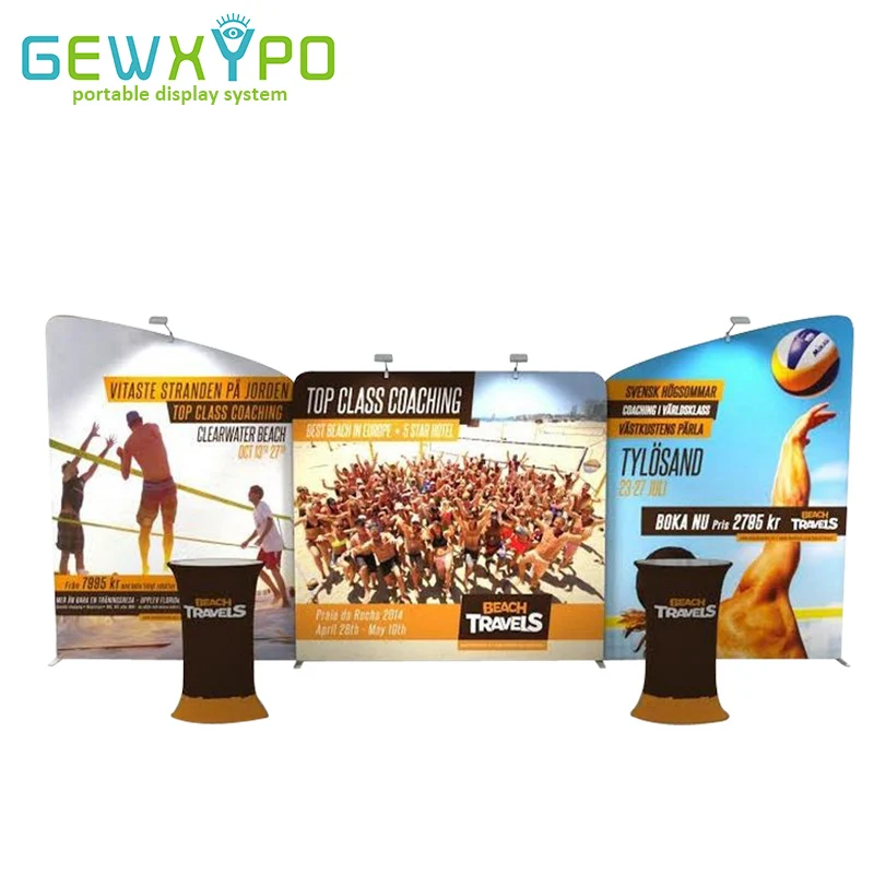 23ft Size Tension Fabric Backdrop With Advertising Table Expo