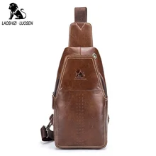 Laoshizi luosen Пояса из натуральной кожи Для мужчин плеча Сумки через плечо Винтаж Повседневное груди Сумки мужской, плечевой ремень ASOS