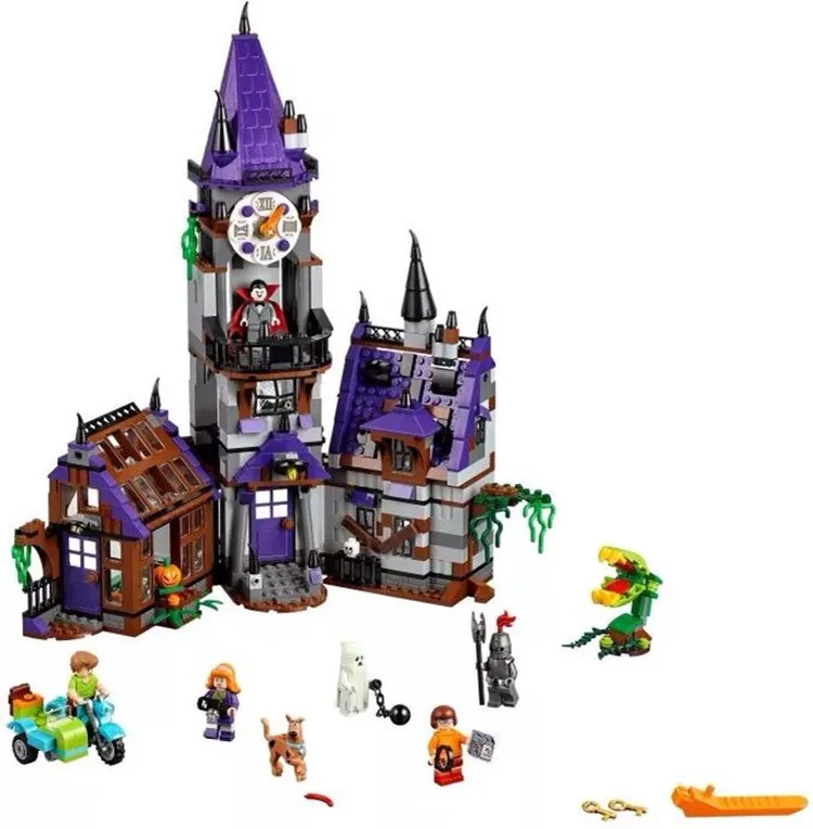 Pogo Compatible Legoe BELA 10432 Scooby Doo Mysterious Ghost House Building Blocks Bricks Toys