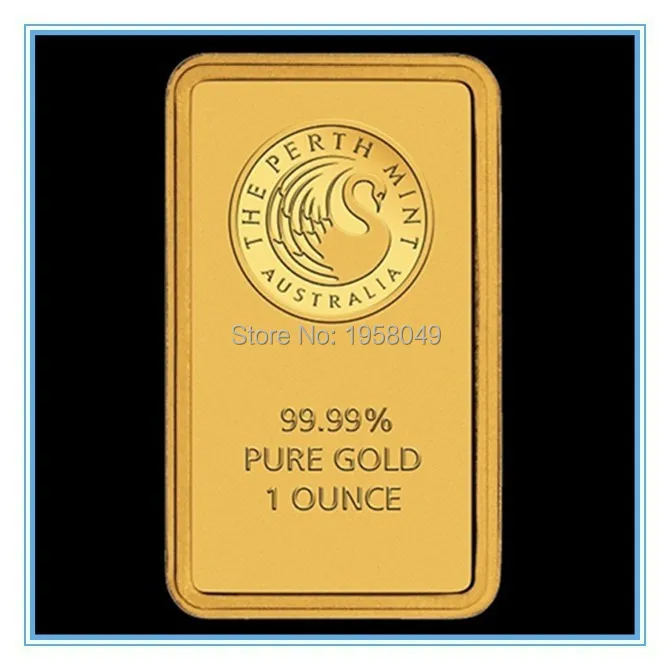 

Ebay Hotsales! Non magnetic 24k gold plated perth mint australia bullion bar,replica bar