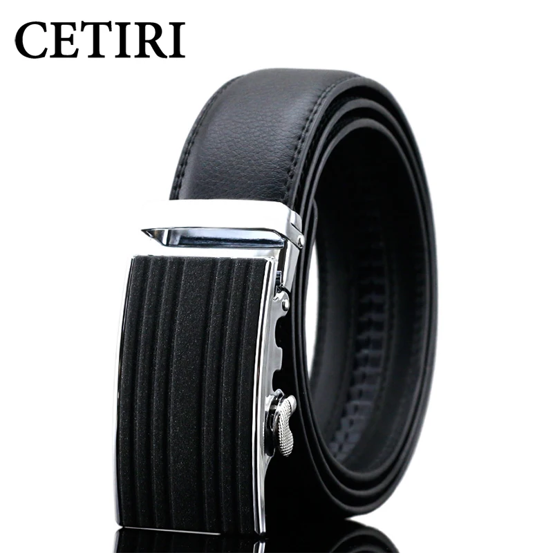 

CETIRI Luxury Business Leather Belt Man Cowhide Genuine Leather Classic Black Trouser Belt Cummerbunds 3.5CM Width