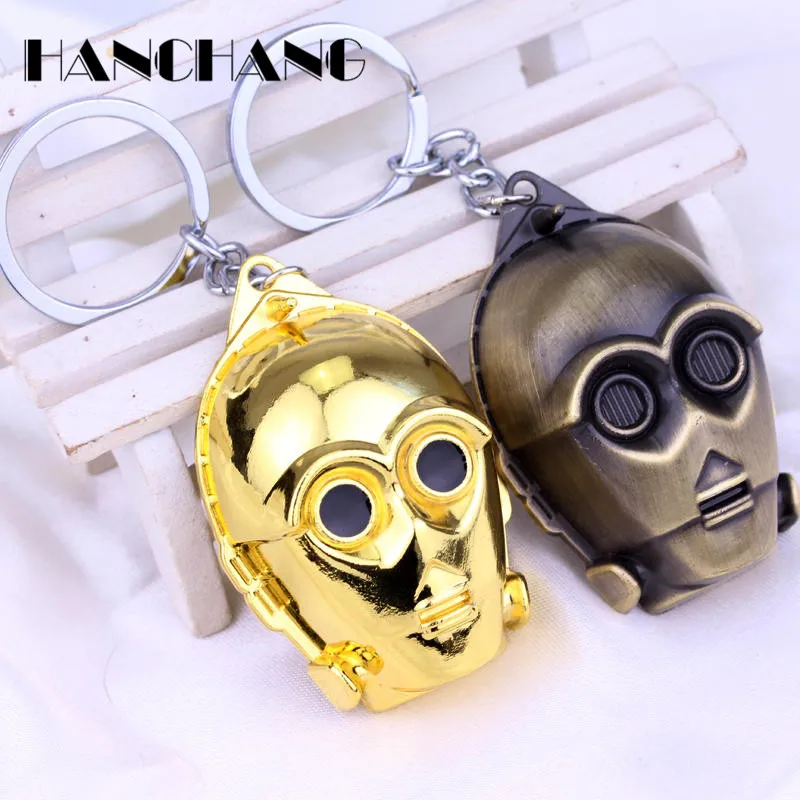 

Star War Keychains Women men Hip hot Robot Mask Pendants Keyrings Movie Jewellery Key Chain chaveiro