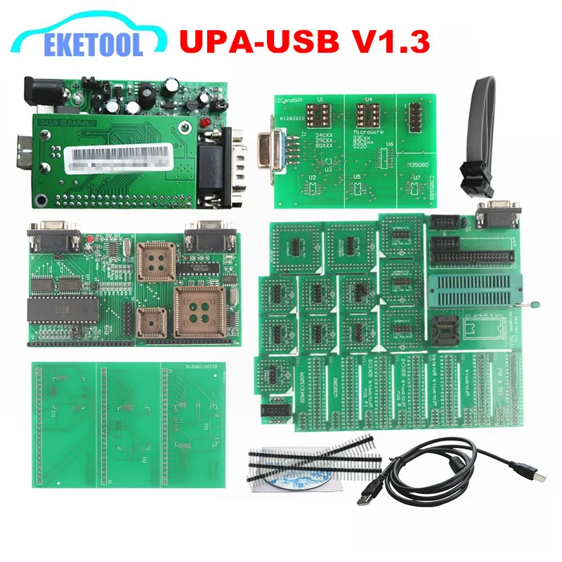 

Top Selling V1.3 UPA USB Auto ECU Chip Tuning Interface UPA-USB V1.3.0.14 r2 UUPROG Green Full Adapters Free Shipping