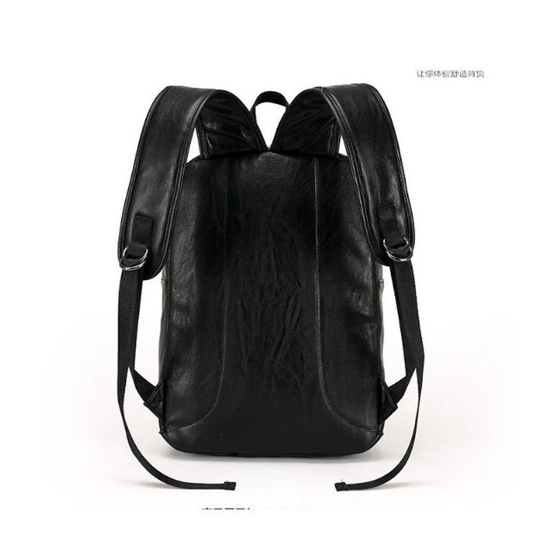 Famous Brand Preppy Style Leather School Backpack Bag For College Simple Design Men Casual Daypacks mochila male New black bags Famous Brand Preppy Style Leather School Backpack Bag For College Simple Design Men Casual Daypacks mochila male New black bags