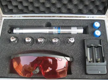 

Strong power Military 500000m 500w Blue laser pointers 450nm Light Flashlight LAZER Burning match/dry wood/burn Cigarettes+5 ca