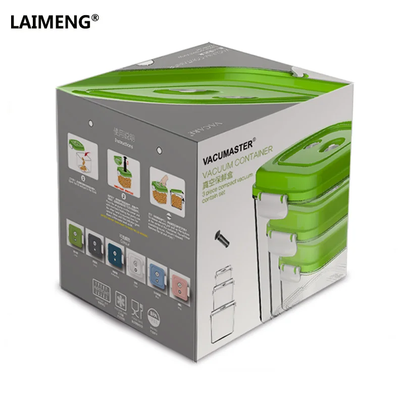 LAIMENG вакуумный контейнер угги большой Ёмкость Еда Saver хранения квадратный