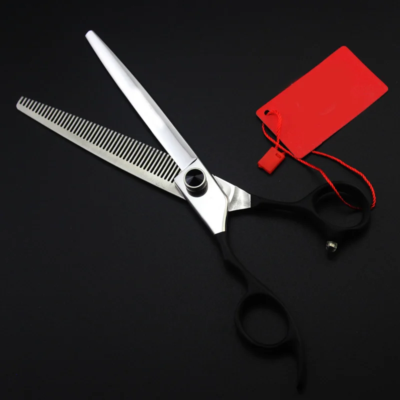 Custom logo Hairdressing left hand scissors 7 inch thinning Barber shears pet High quality Personality grooming | Красота и здоровье