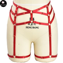 Женский красный пояс для подвязки с высокой талией эластичный лямочный пояс подвесной ремешок для чулок Свадебная подвязка сексуальный фетиш бондаж