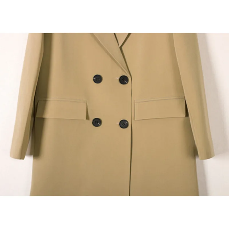 Women blazers and jackets 2018 spring long blazer Fashion black suit Plus size coat autumn female Khaki blazers coats OKXGNZ1737