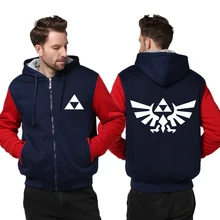 Eua tamanho masculino hoodie engrossar jaqueta link cosplay casaco roupas outono e inverno camisolas casuais