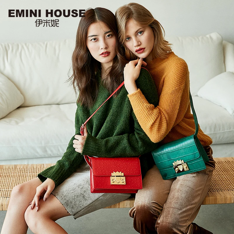 Женская сумка через плечо EMINI HOUSE из натуральной воловьей кожи дизайнерская