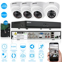 KKmoon 1080N цифровой видеорегистратор Система Скрытого видеонаблюдения камера с 4CH 1080 P AHD ИК Обнаружение движения ночное видение CCTV камера для системы видеонаблюдения 1 ТБ HDD