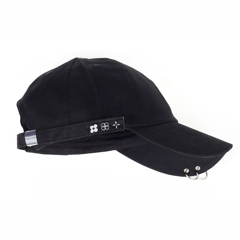 

Hot sale 2017 New JIMIN Fashion K POP Iron Ring baseball Hats Adjustable cotton Baseball Cap 100% Handmade Ring wholesale