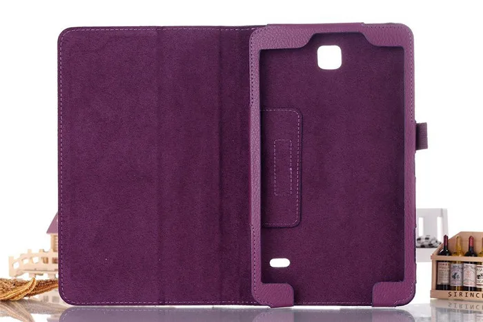 

50Pcs PU Leather Stand Cover Case for Samsung Galaxy Tab 4 8.0 T330 T331 T335 8" Tablet + Screen Protector DHL Free Shipping