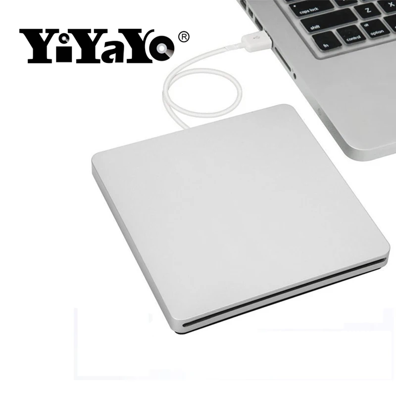 YiYaYo Внешний USB 2,0 CD/DVD горелки DVD-ROM оптический привод плеер слот загрузки Portatil для настольного компьютера и ноутбука рекордер