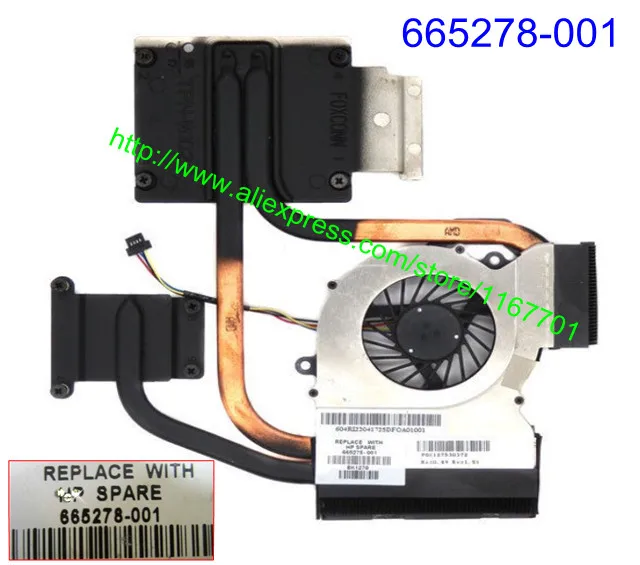 

New Original Laptop/Notebook AMD CPU Cooling Radiator Heatsink&fan for HP DV6-6000 DV7-6000 665278-001 650848-001 KSB0505HB-BH18