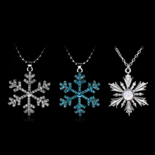 Единожды Анна Эльза Семья любовь рождественский подарок волшебный снег форма кулон ожерелье Рождественский подарок дропшиппинг