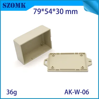 

10pcs a lot szomk plastic instrument box wall mount White and black color little box small plastic terminal box connection