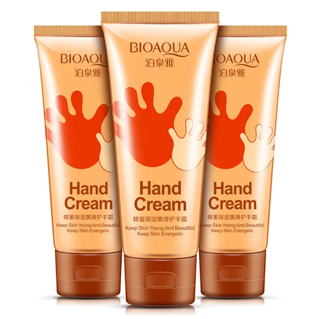 BIOAQUA 60g 1PCS Moisturizing Whitening Honey Hand Cream Nouris Oil Control Anti Chapping Women Winter Care Lotion Scrub |