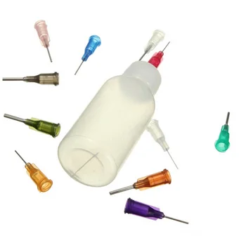 

New Arrival 30ml Transparent Polyethylene Needle Dispensing Dispenser Bottle for Rosin Solder Flux Paste + 11 Needles