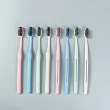 Многофункциональный взрослый креативный бамбуковый уголь для чистки пшеничное волокно гигиеническая зубная щетка дорожные принадлежности Мягкая зубная щетка