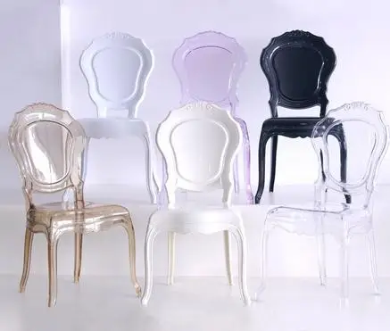 Silla de comedor transparente de princesa de estilo europeo sillón ... Silla de comedor transparente de princesa de estilo europeo sillón ...