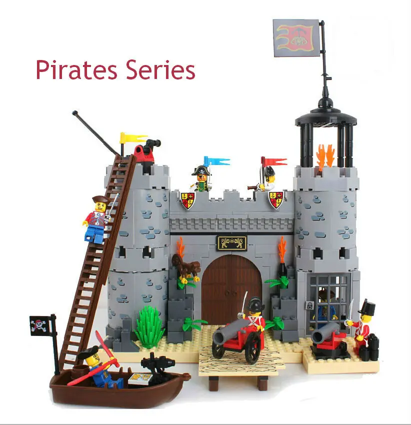 

Enlighten 310 Educational DIY Pirates Series Corsair-Rob Barrack 366pcs Assembles Particles Building Blocks Bricks Gift diy toys