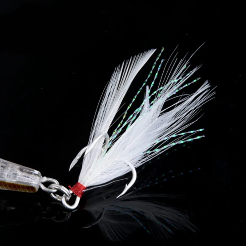 Fishing lure 20g 7cm Metal Sequins Lures jig Spoon Lure with Treble Hook jigging bass artificial bait fishing tackle accessories