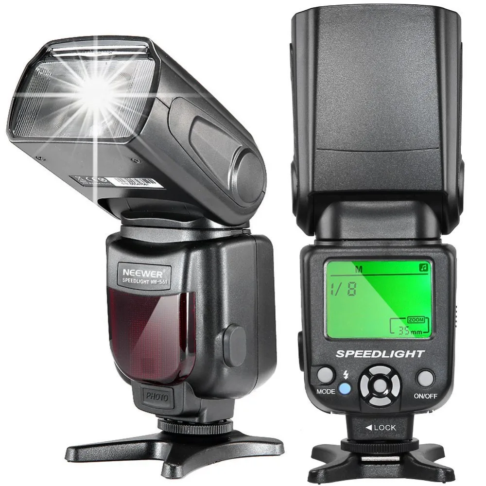 Beste Neewer NW561 Lcd scherm Flash Speedlite Voor Canon Nikon Panasonic Olympus Pentax Fijifilm En Sony Met Mi Hot Schoen, dslr