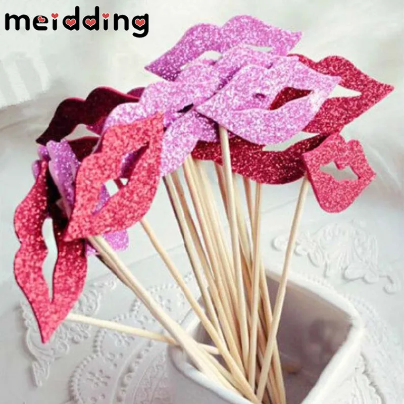 

MEIDDING 10pcs/pack Fashion Funny Lip Eva Photo Props Booth Wedding Photography Props Decoration Kids Birthday Party Supplies