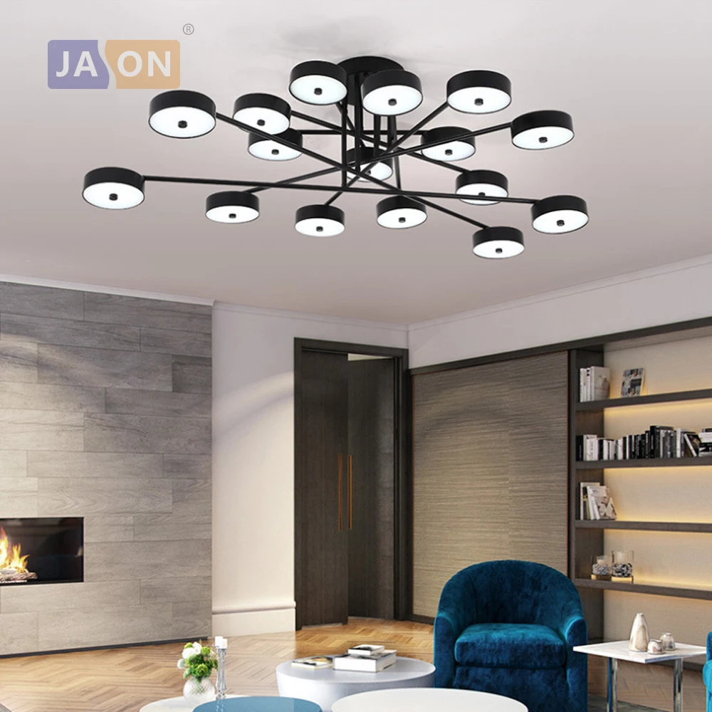 

LED Modern Iron Acryl Black White LED Lamp.LED Light.Ceiling Lights.LED Ceiling Light.Ceiling Lamp For Foyer Bedroom