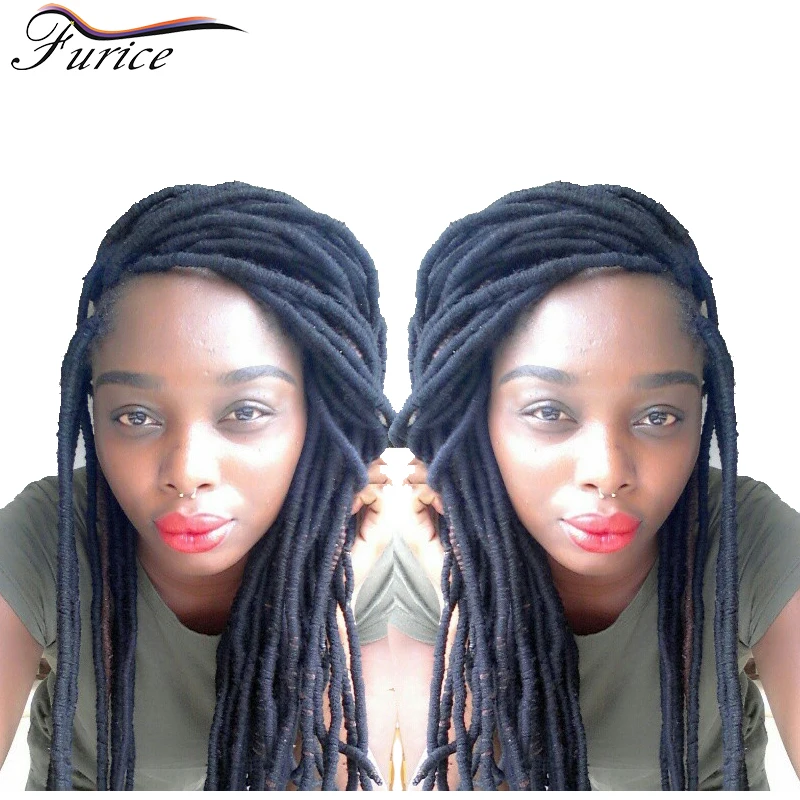 14 18in Wavy Hair Faux Locs Crochet Dreads Extension Faux Locks