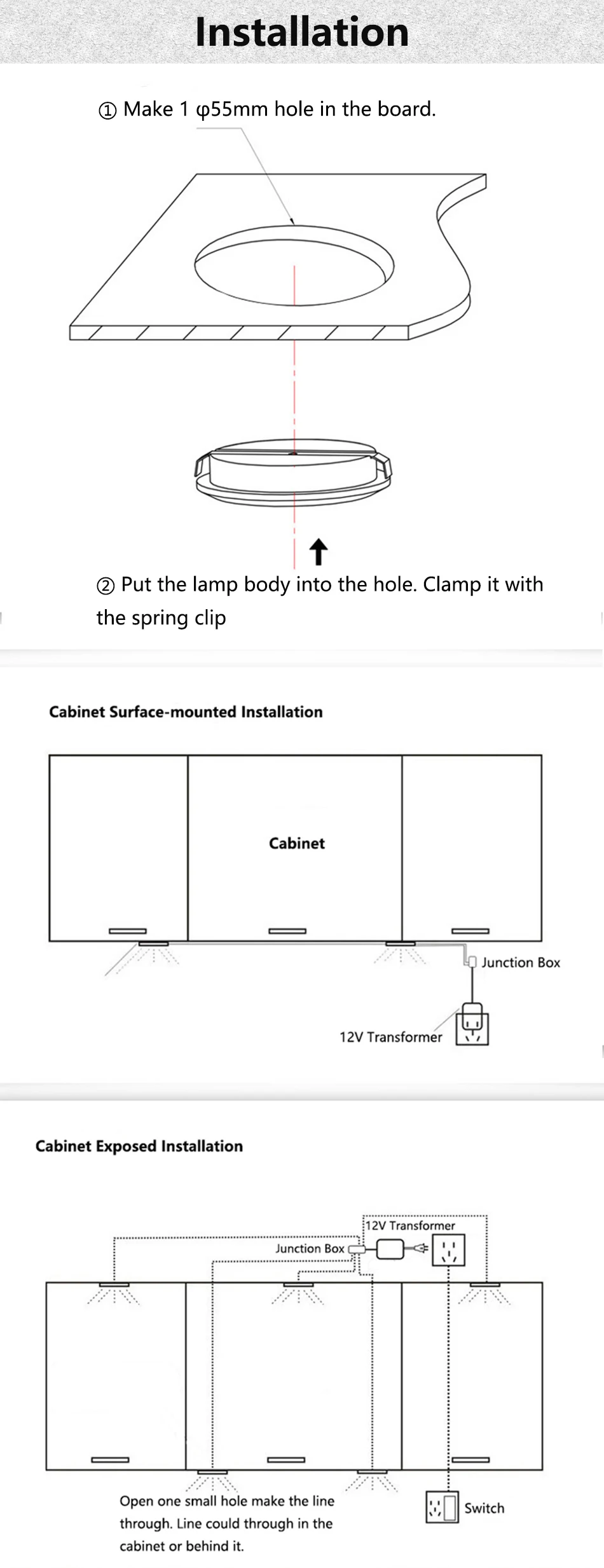 3W under cabinet lamp 7