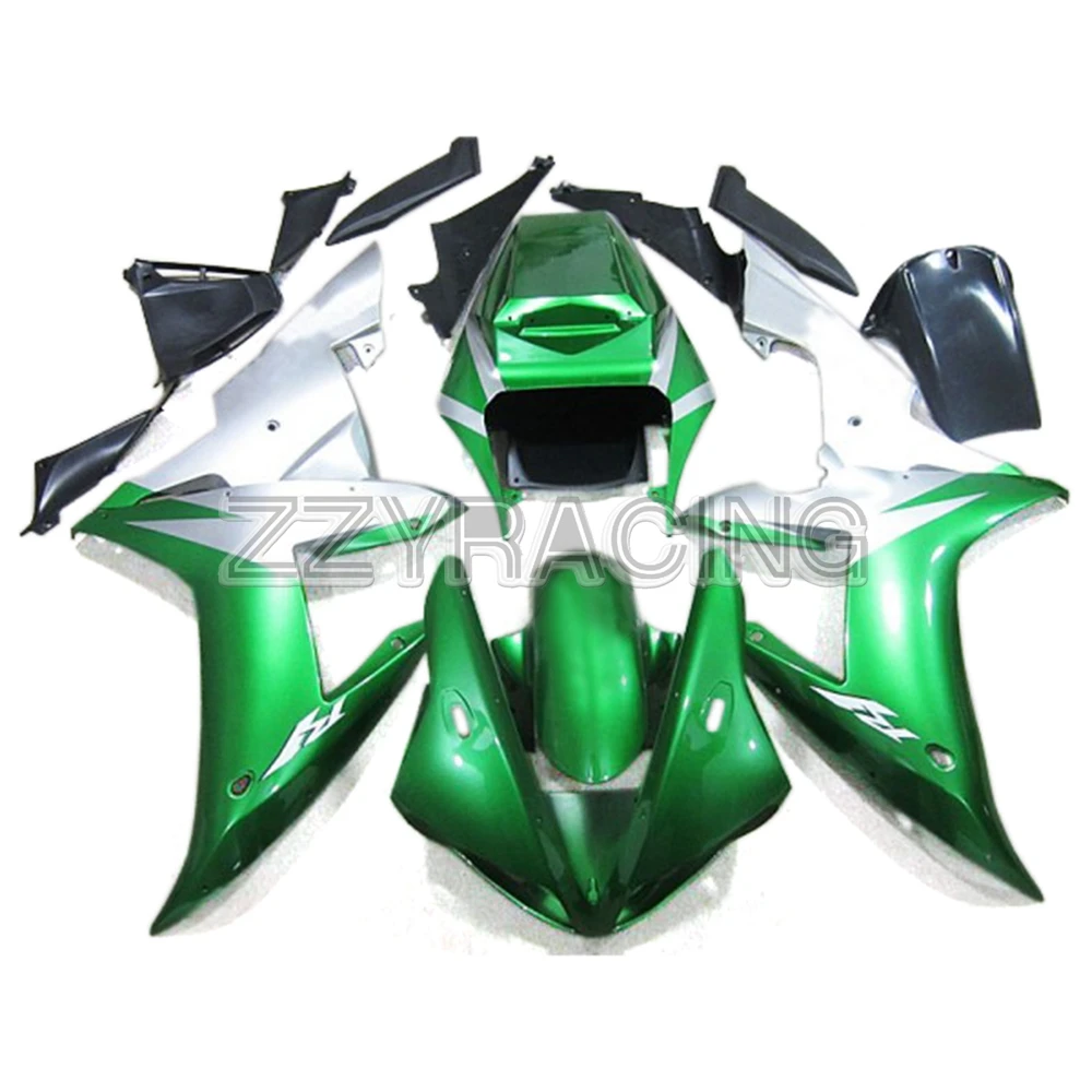 

Injection Fairings for Yamaha YZF R1 2002 2003 Panels ABS Plastic YZF1000 02 03 Complete Hulls Body Work Gross Green White Cover