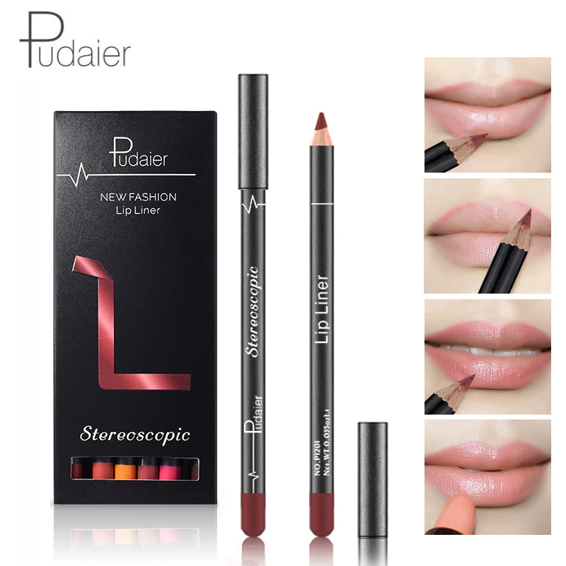 

Pudaier 12pcs/set Matte Lipliner Pencil Red Velvet Lipstick Pencil for Lipgloss Shimmer Lips Makeup Pen maquiagem profissional
