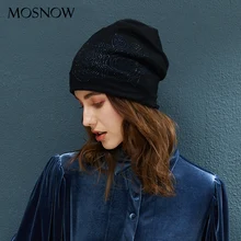 "конский хвост", шапки-бини с сеткой и стразы леггинсы с объемным цветком на зиму для Шапки для Для женщин элегантный вязаный Женская теплая шапка шапочки Skullies