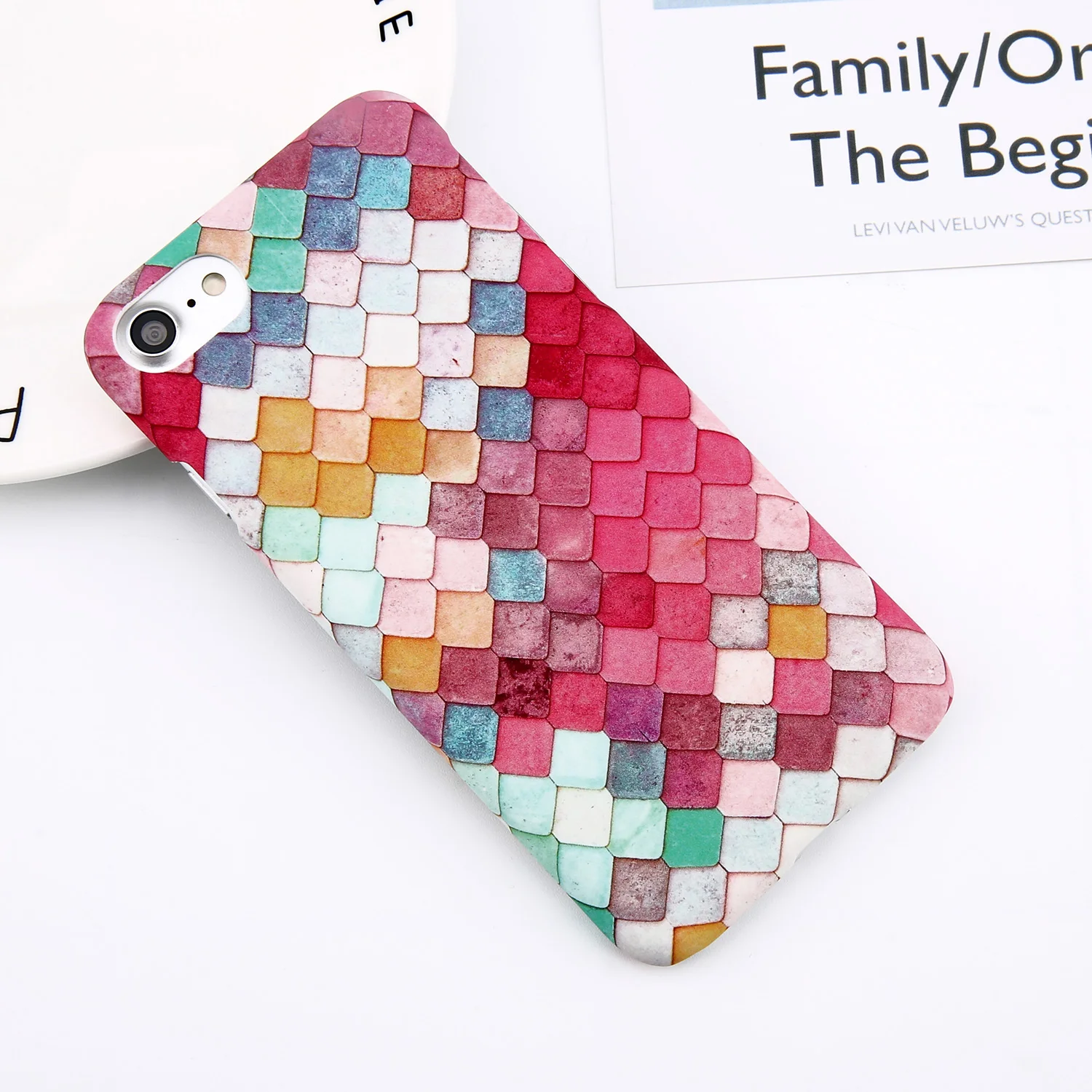 Square Lovebay чехол для телефона для iPhone 6, 6s, 7, 8 Plus, X, XR, XS, Max, 5, 5S, SE, мультяшный лист, цветок, геометрическая форма, ананас, Жесткий Чехол для iPhone X - Цвет: Square