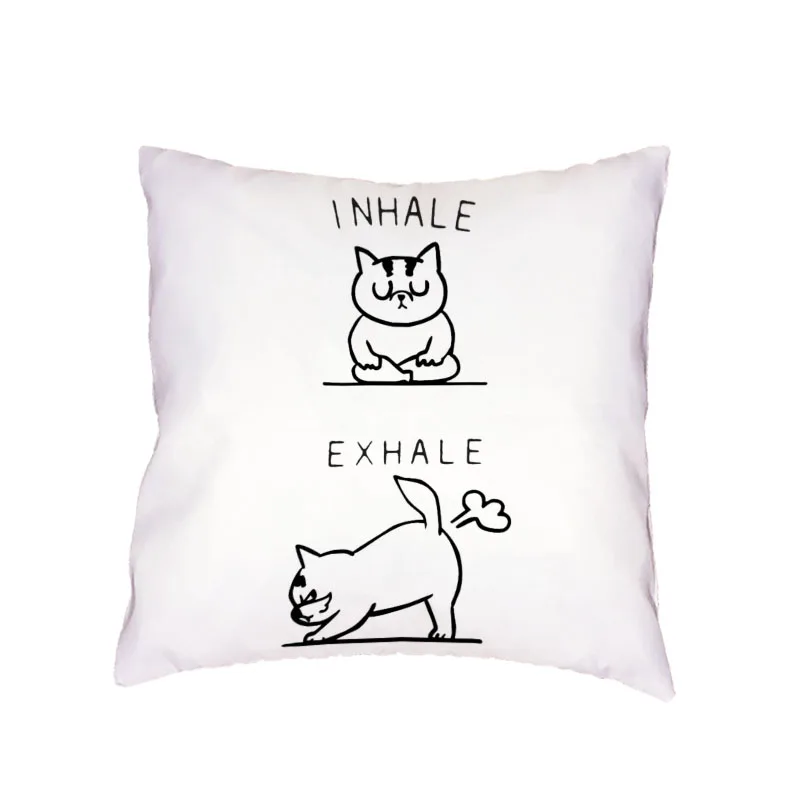 Абстрактная белая наволочка для подушки с изображением французского бульдога, собаки, панды, померанского слона, для дома, спальни, дром, Подарочный декор, наволочки - Цвет: 2