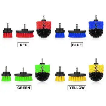 

3pcs Power Scrubber Brush Wall Corner Cleaning Brush Tank Pool Tile Cleaner Drill Scrubber Brush Bathroom Tub Cleaning Kit