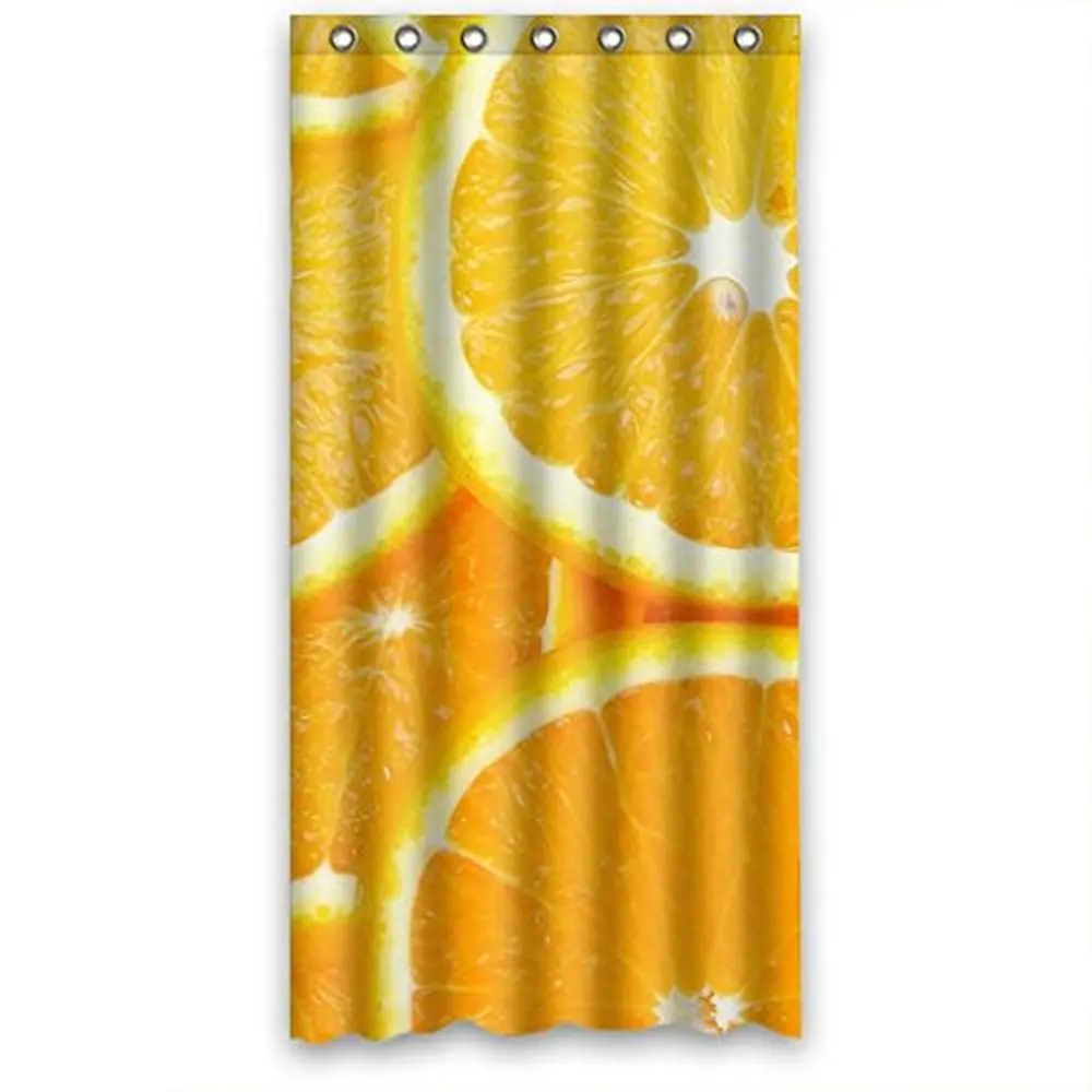 Slobbery Orange Bestselling Fabric Bath Shower Curtain 36wX72hin